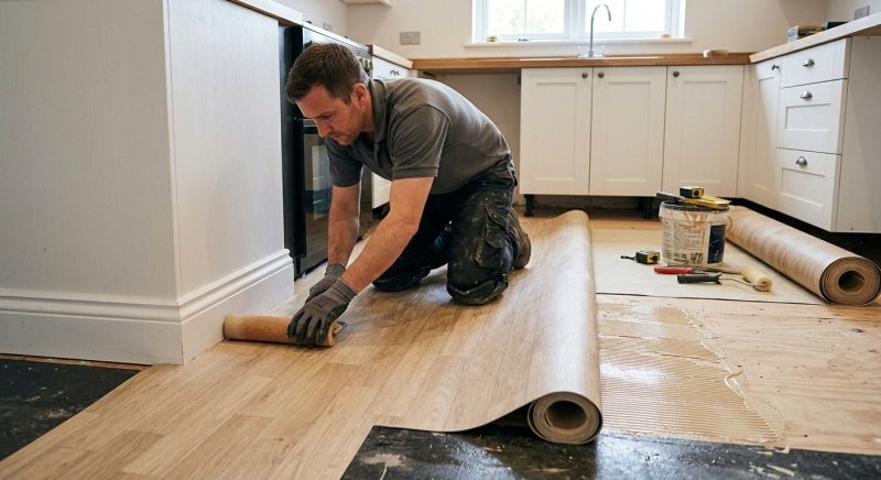 Sheet Linoleum Installation in Boring, OR